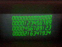Figure 2 — The look to copy: the EC-130's four rows of slanted green digits.