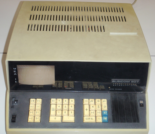 Figure 23 — A Busicom 207 of 1969, designed by Wyle for the Japanese company.