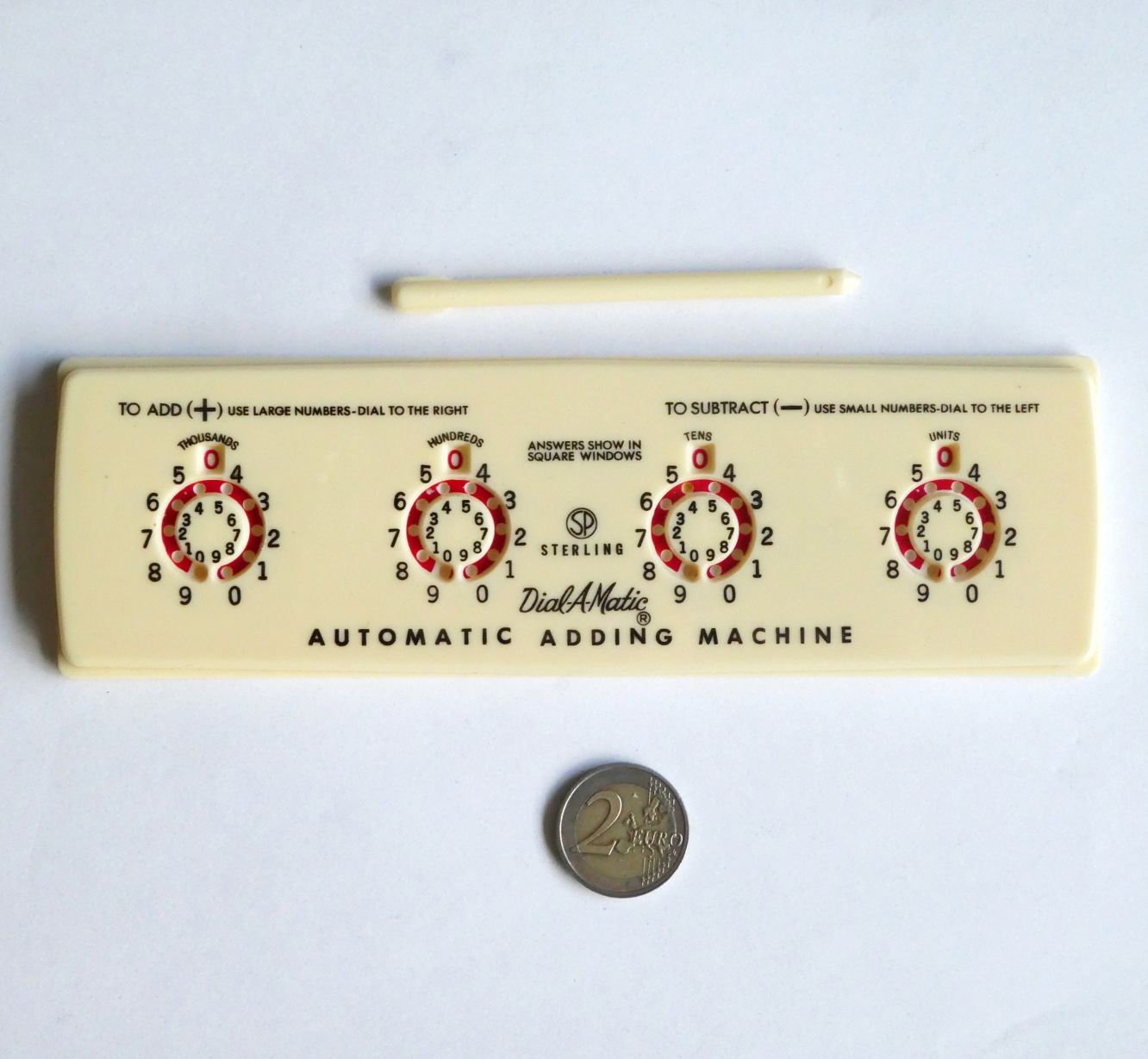 Figure 15 — The Sterling Dial-A-Matic "Automatic Adding Machine", four dials, with its stylus.
