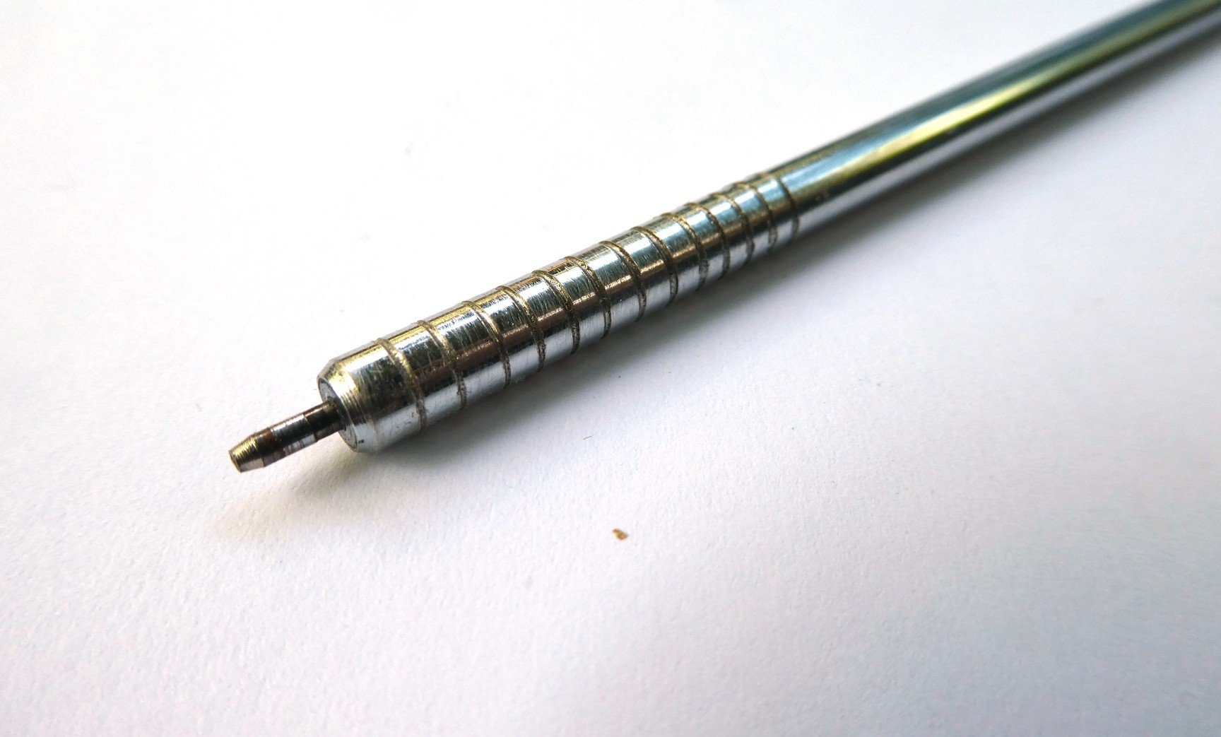 Figure 6 — The steel stylus of The Calculator of Grand Rapids, which was stored in a hole in the wooden stand.