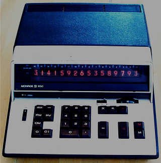 Figure 13 — A Monroe 950 of about 1970, built for Monroe by Canon: sixteen Nixie digits and a delay-line memory.