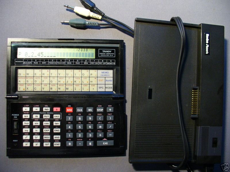 Figure 6 — The Tandy PC-6, made by Casio as the FX-790P, with its cassette interface.