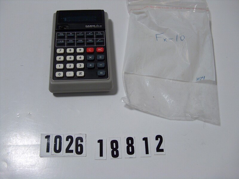 Figure 7 — A Casio fx-10 of about 1974, Casio's first pocket scientific calculator, in the Computer History Museum's collection.