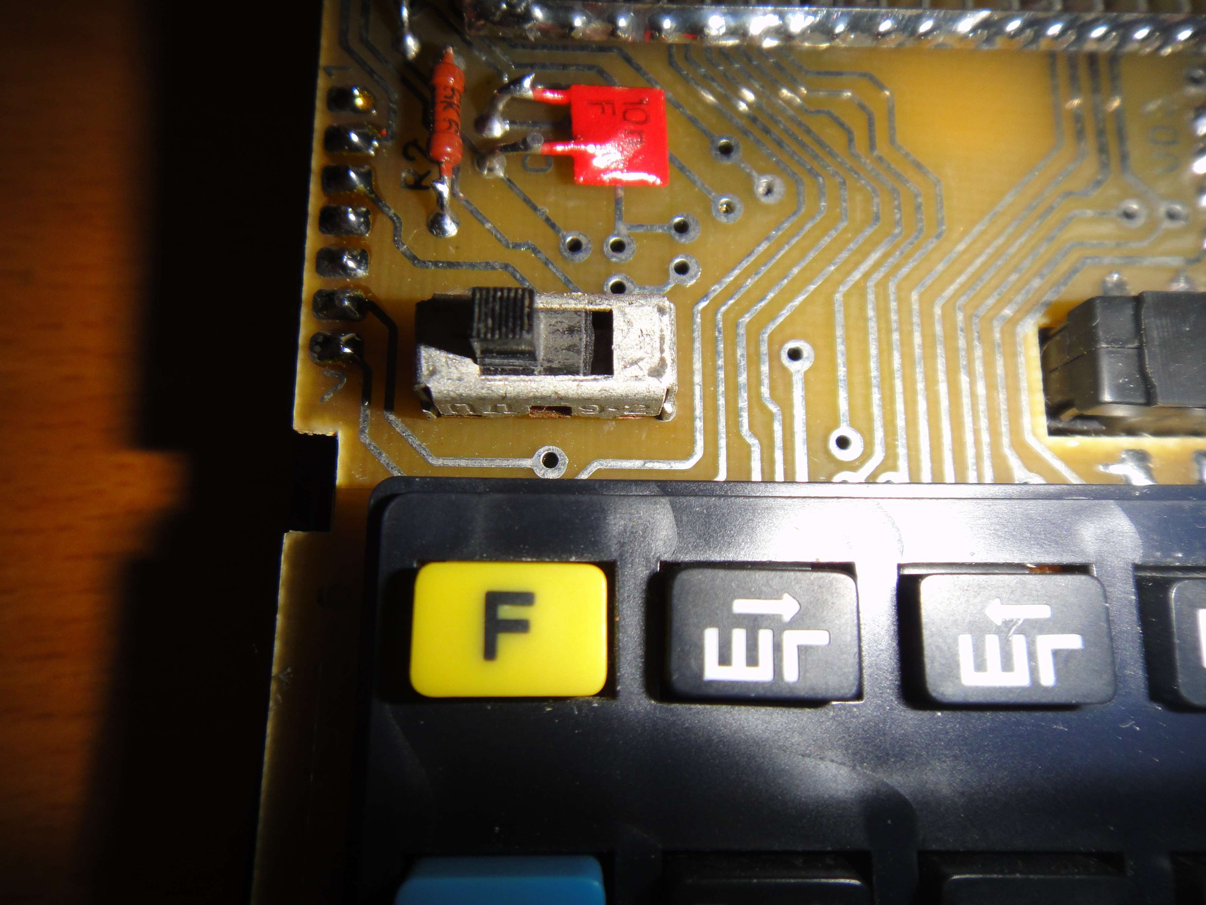 Figure 4 — The failed ПД9-2 slide switch of an MK-61, removed from the board.