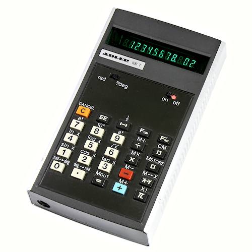 Figure 8 — An Adler Scientific 108T of 1975, with an Itron FG125A2 flat tube showing eight digits and a two-digit exponent.